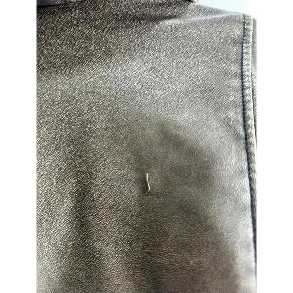 BLANKNYC Brown Ride Off Faux Leather Jacket Size L with Small Hole - Picture 9 of 10